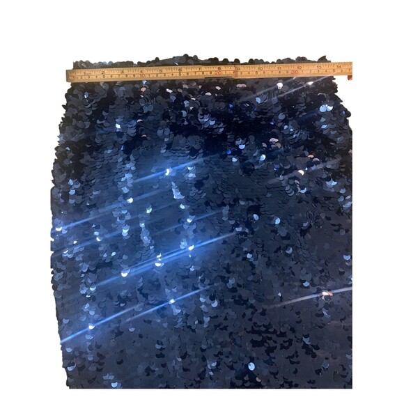 Halogen Skirt Womens Small Blue Sequin Pencil Party Mini New Sparkle Statement - Picture 6 of 7